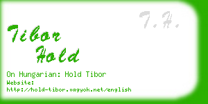 tibor hold business card